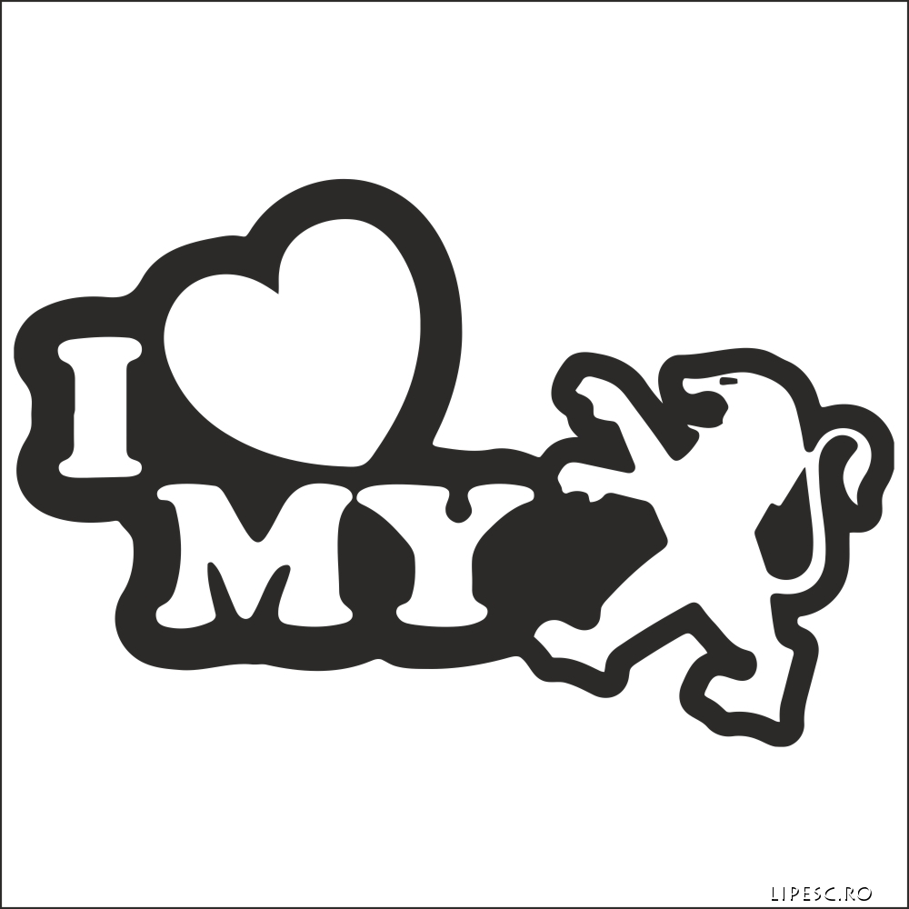 Abtipild auto i love my peugeot