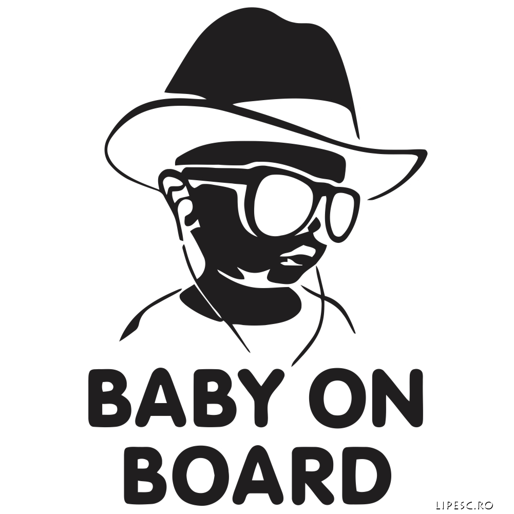 Sticker Baby on Board Cowboy 