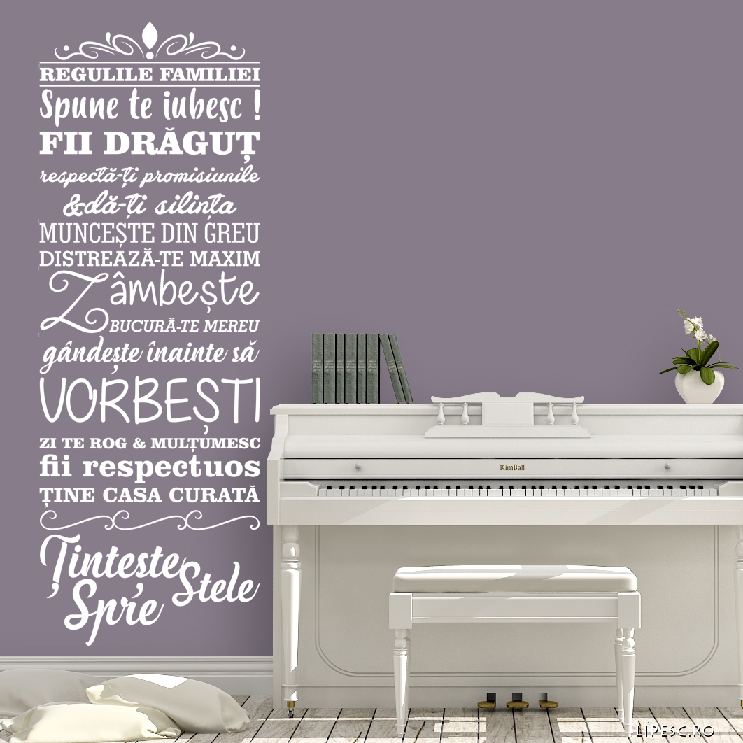 Sticker Regulile familiei 