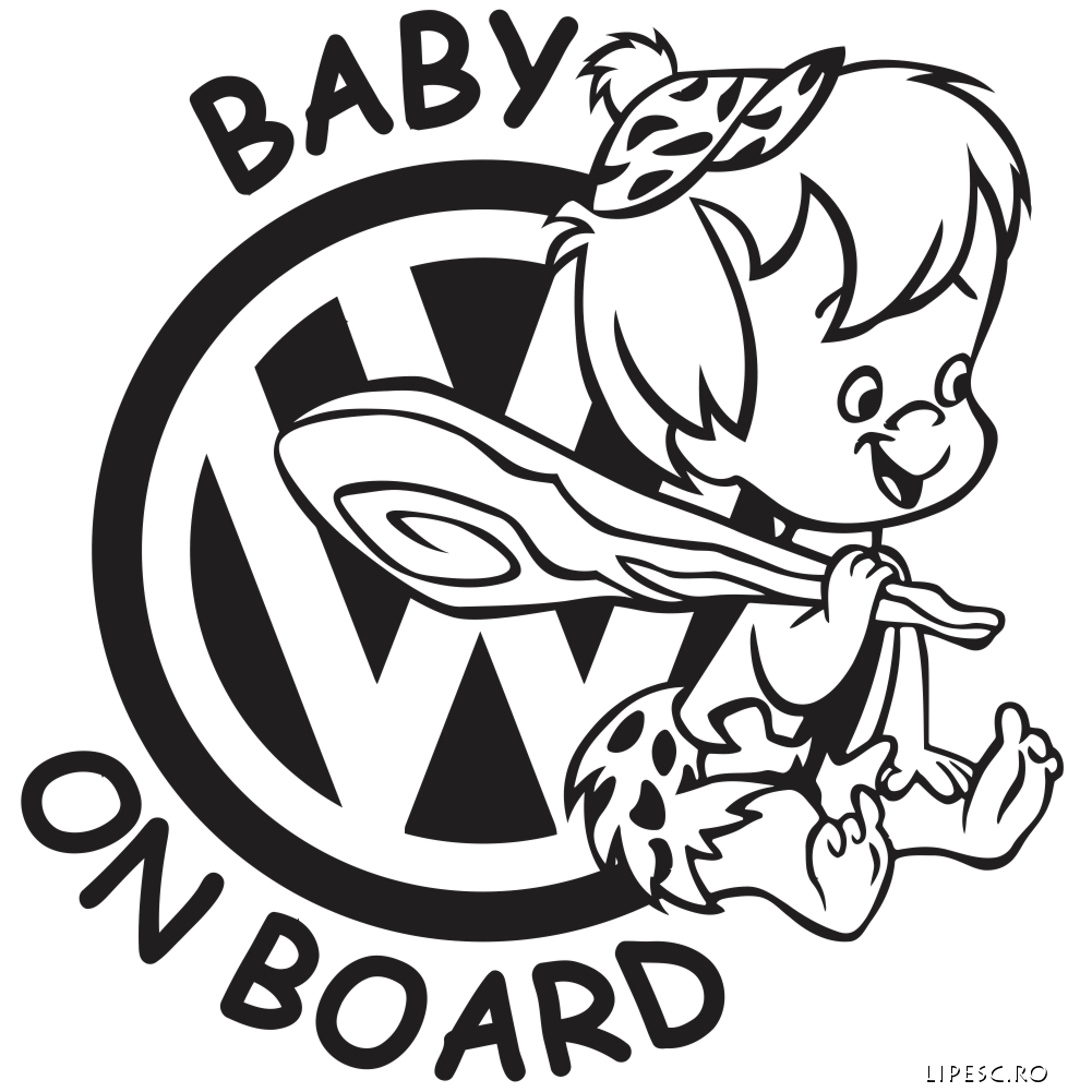 Sticker baby on board VW