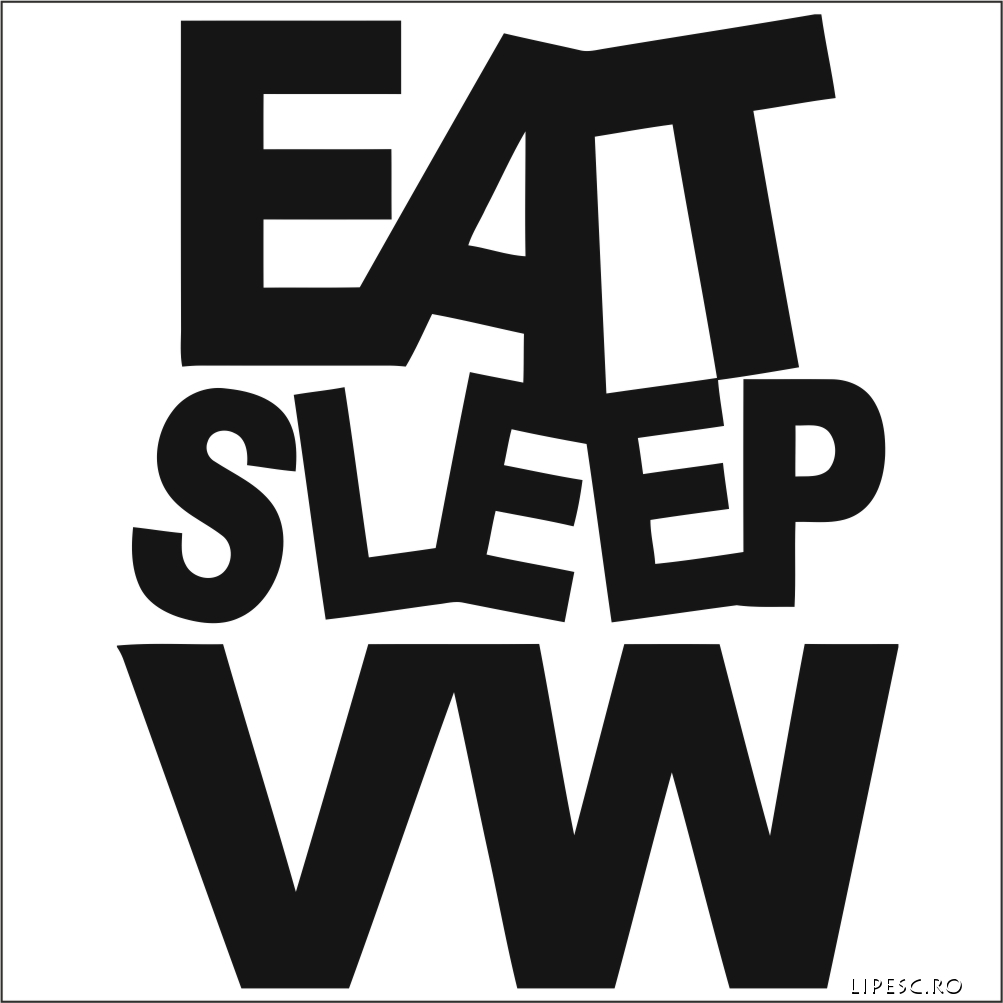 Sticker eat sleep vw