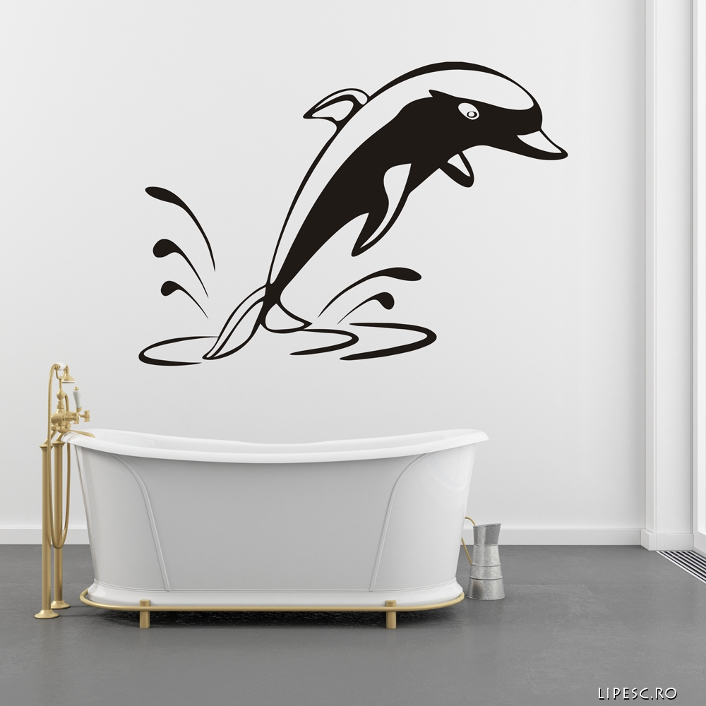Sticker silueta delfin 