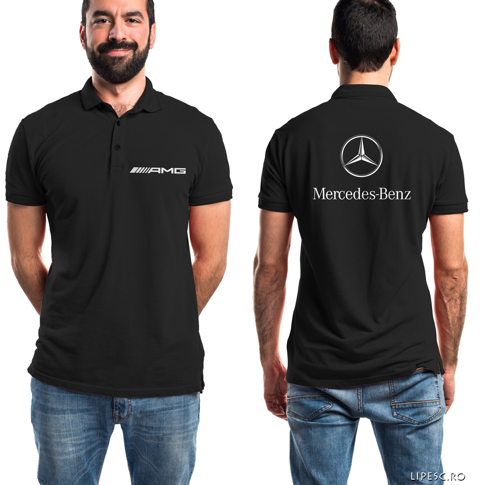 Tricou Polo Mercedes fata-verso 
