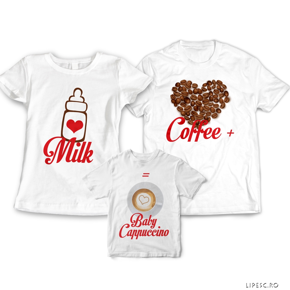 Tricouri familie cappucino 