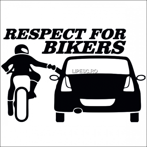 Sticker respect pentru motociclisti Dacia