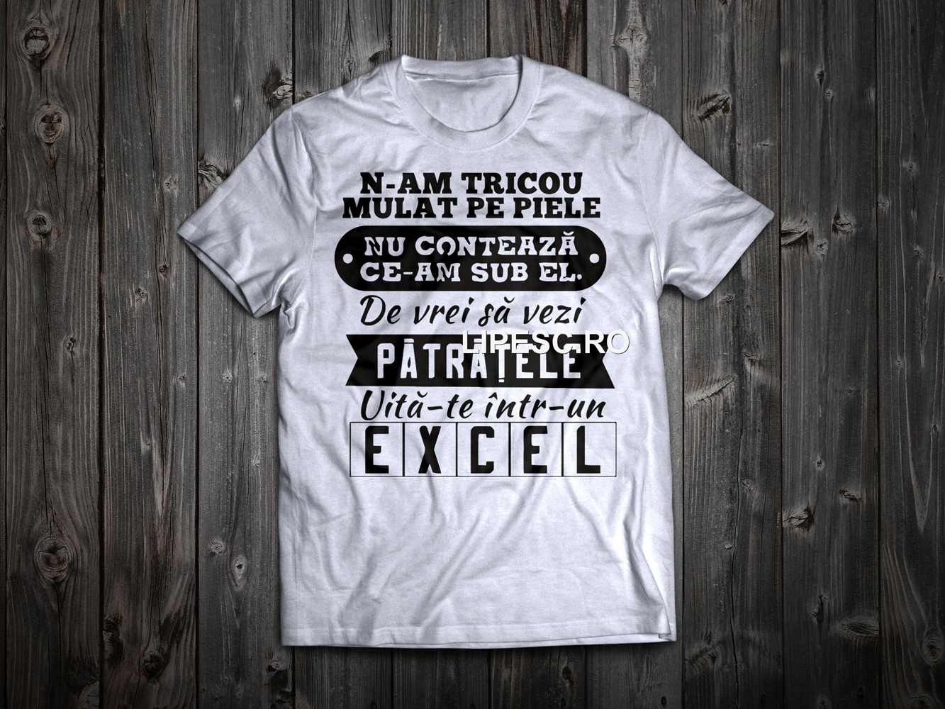 Tricou N-am tricou mulat pe piele 