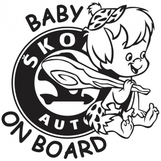 Stickere Baby on Board Skoda 