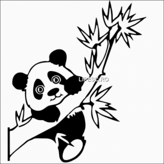 Sticker auto ursulet panda 