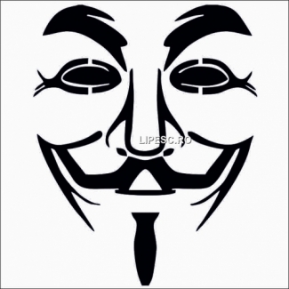 Sticker masca anonymous 