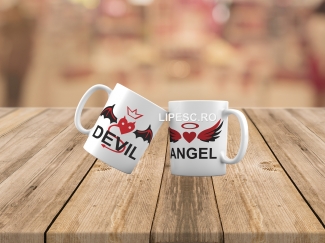 Căni pentru cupluri Angel&Devil
